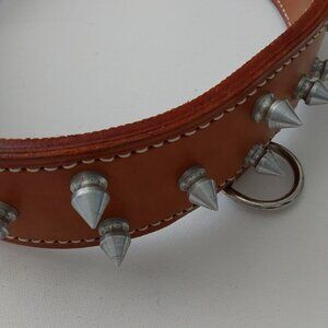 Heavy Duty Leather Large Dog Collar with Tuds 31" (inch) New